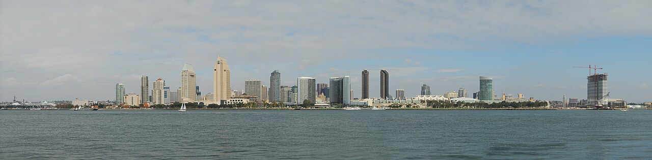 San Diego downtown skyline across the bay in daylight