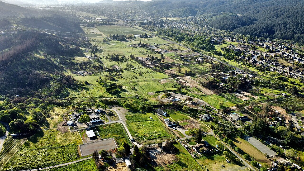 Sonoma Valley hills and farmland, Sonoma County, California